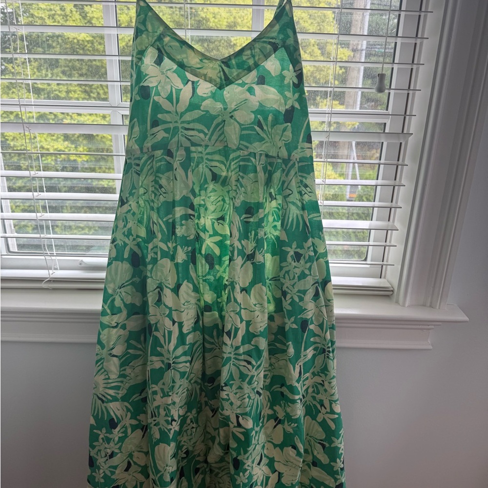 Elan Green Floral Maxi Dress